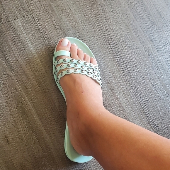 Vince camuto Edolyn Studded Toe Loop Slide Sandal - Picture 5 of 13